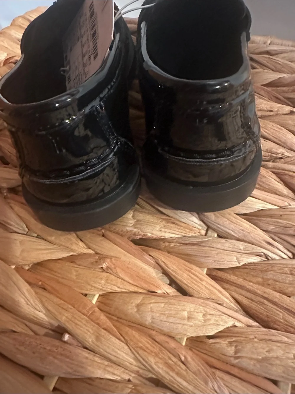 Zara Black Patent Kids Penny Loafers